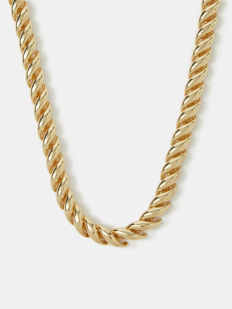 Accessorize gold-plated twisted wave necklace, imported from the UK