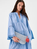 Accessorize blue crab charm macrame clutch bag - British product