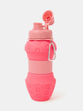 Accessorize pink collapsible strawberry water bottle 600ml (British brand)