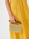 Accessorize gold fish handle woven crossbody bag, imported from the UK