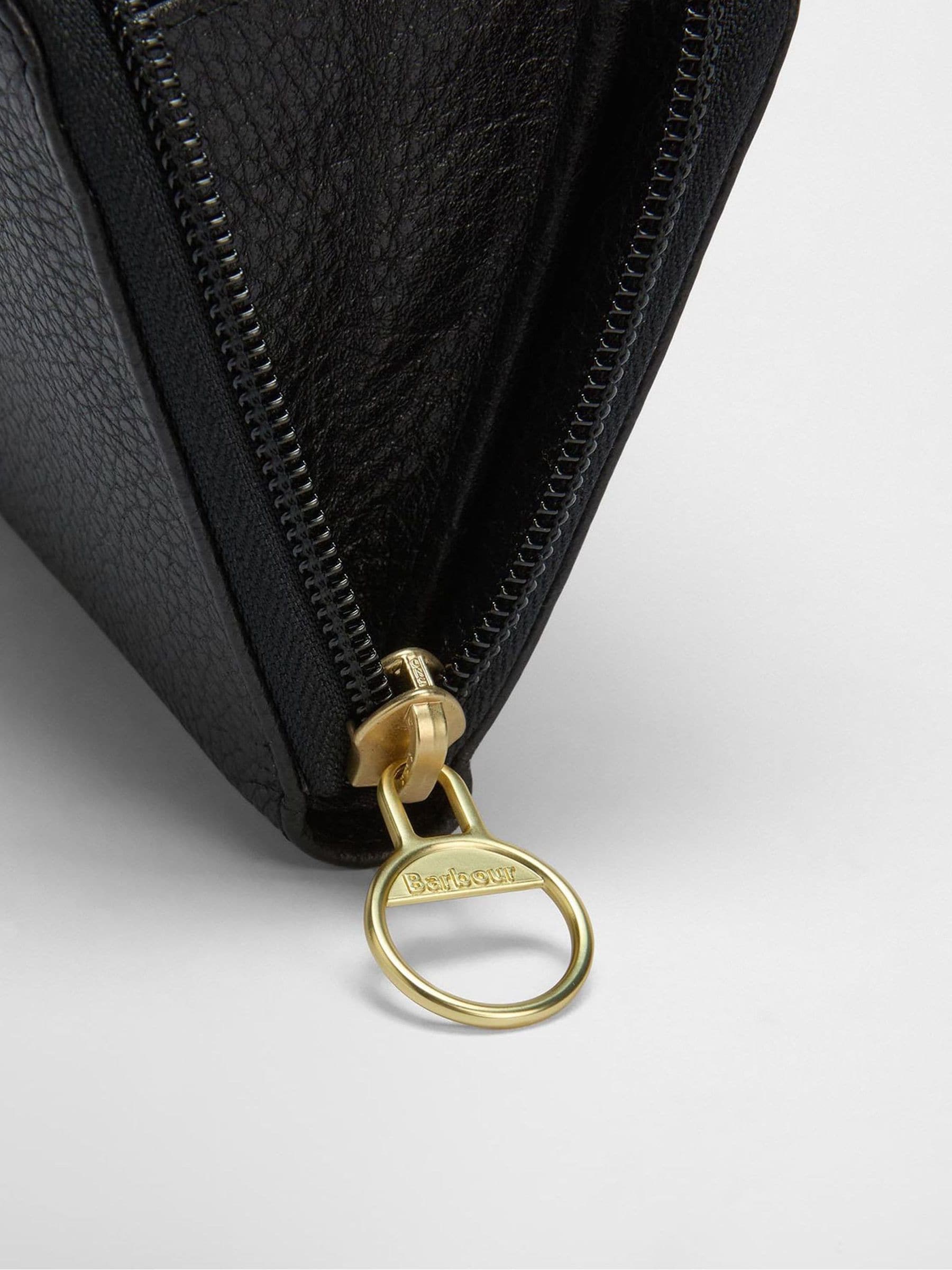 Barbour Black Birch leather purse (British brand)