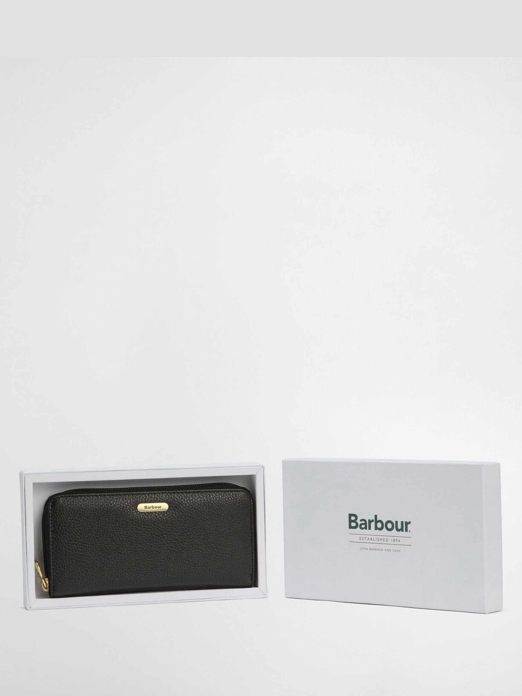 Barbour Black Birch leather purse (British brand)