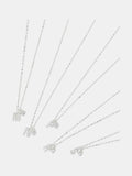 Accessorize sterling silver initial diamanté pendant necklace (British brand)