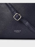 Osprey London blue Lyra leather crossbody bag (British brand)