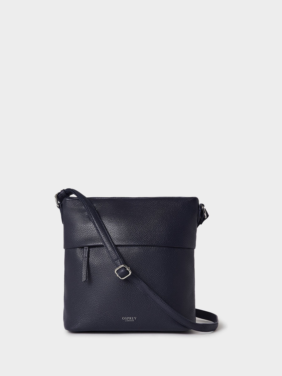 Osprey London blue Lyra leather crossbody bag (British brand)