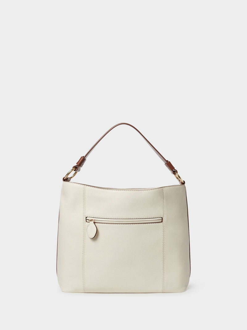 Osprey London Hobo Bag Cream Leather - British product