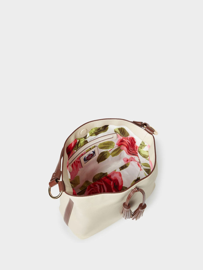 Osprey London Hobo Bag Cream Leather - British product