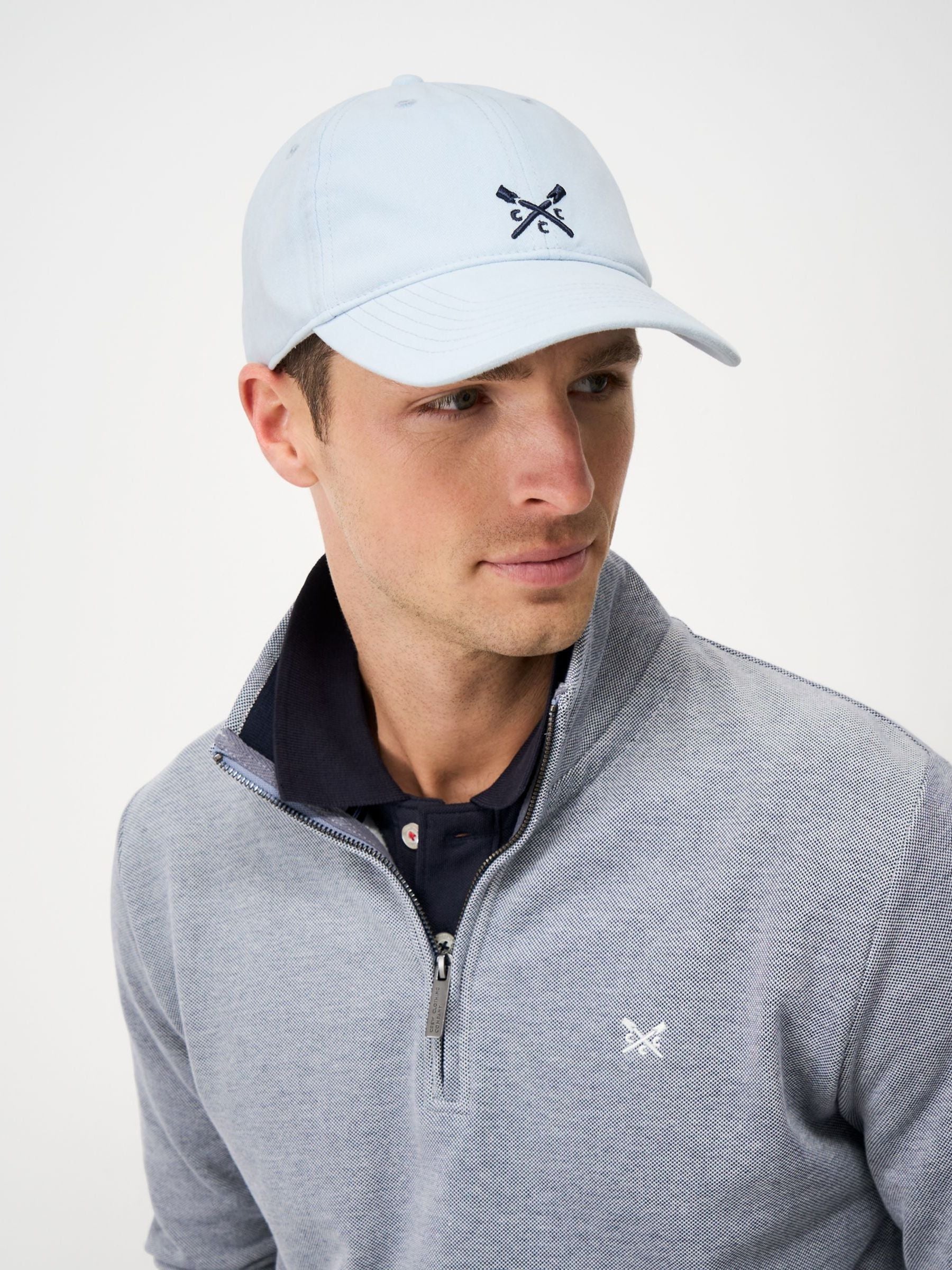 Crew Clothing blue cotton cap with crossed oars, UK version