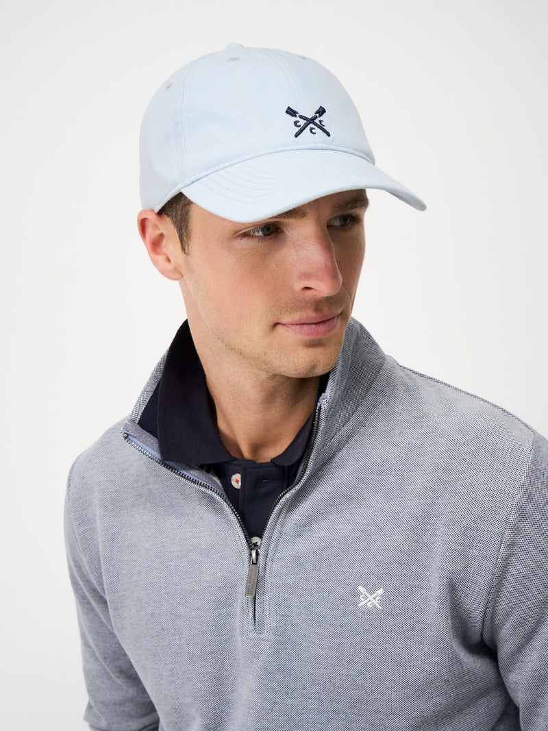 Crew Clothing blue cotton cap with crossed oars, UK version