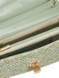 Dune London Green Blooms grab bag raffia, UK version