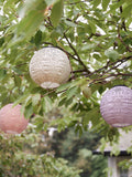 Lights4fun pastel Tyvek lanterns set of three, UK version