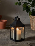 Lights4fun Black Albury garden lantern 25cm, imported from the UK