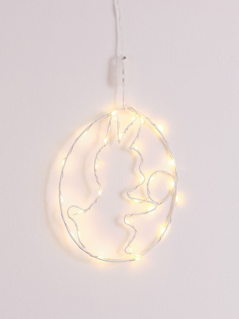 Lights4fun clear hanging LED Easter egg bunny design (British brand)