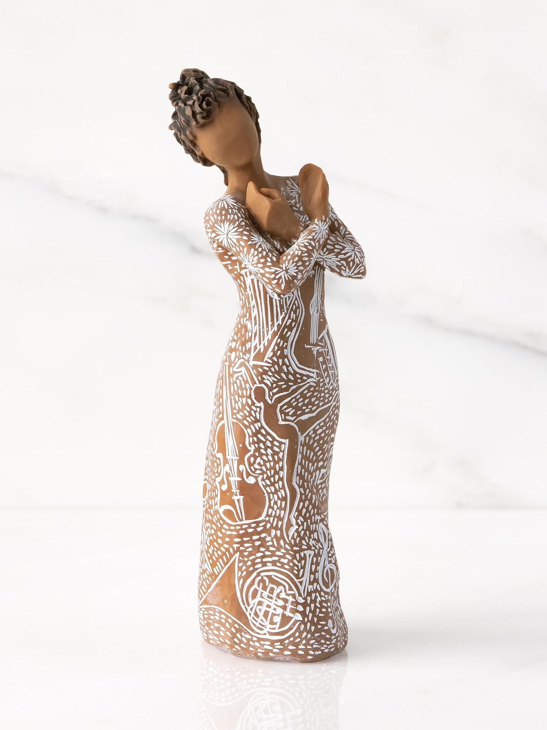 Willow Tree off white music speaks darker skin figurine - British product