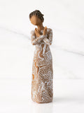 Willow Tree off white music speaks darker skin figurine - British product