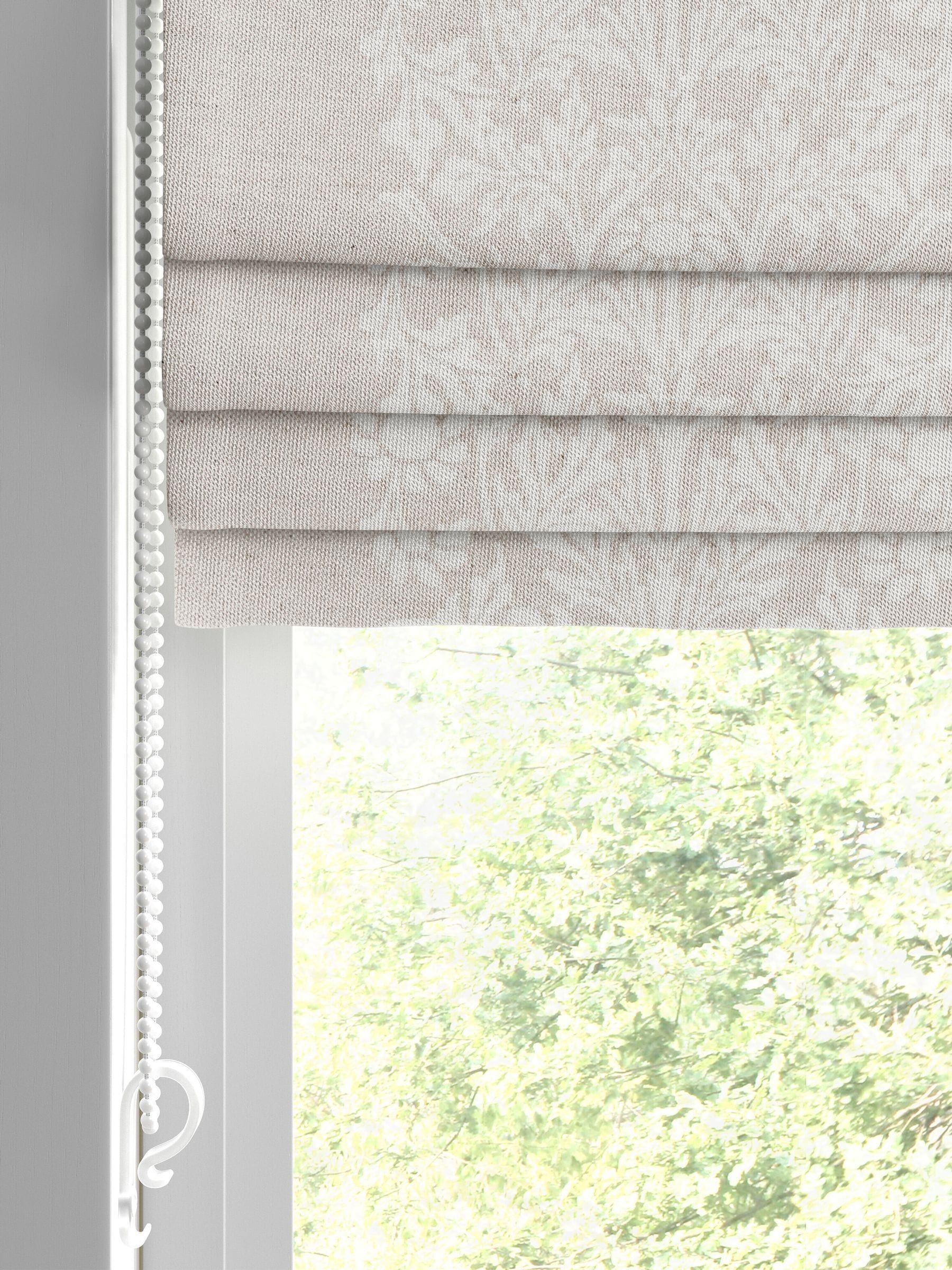 William Morris Blackthorn woven stripe roman blind (British brand)