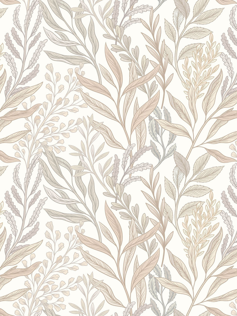 Hoopla Walls Noir Mix Verdant Leaves Wallpaper A4 Sample