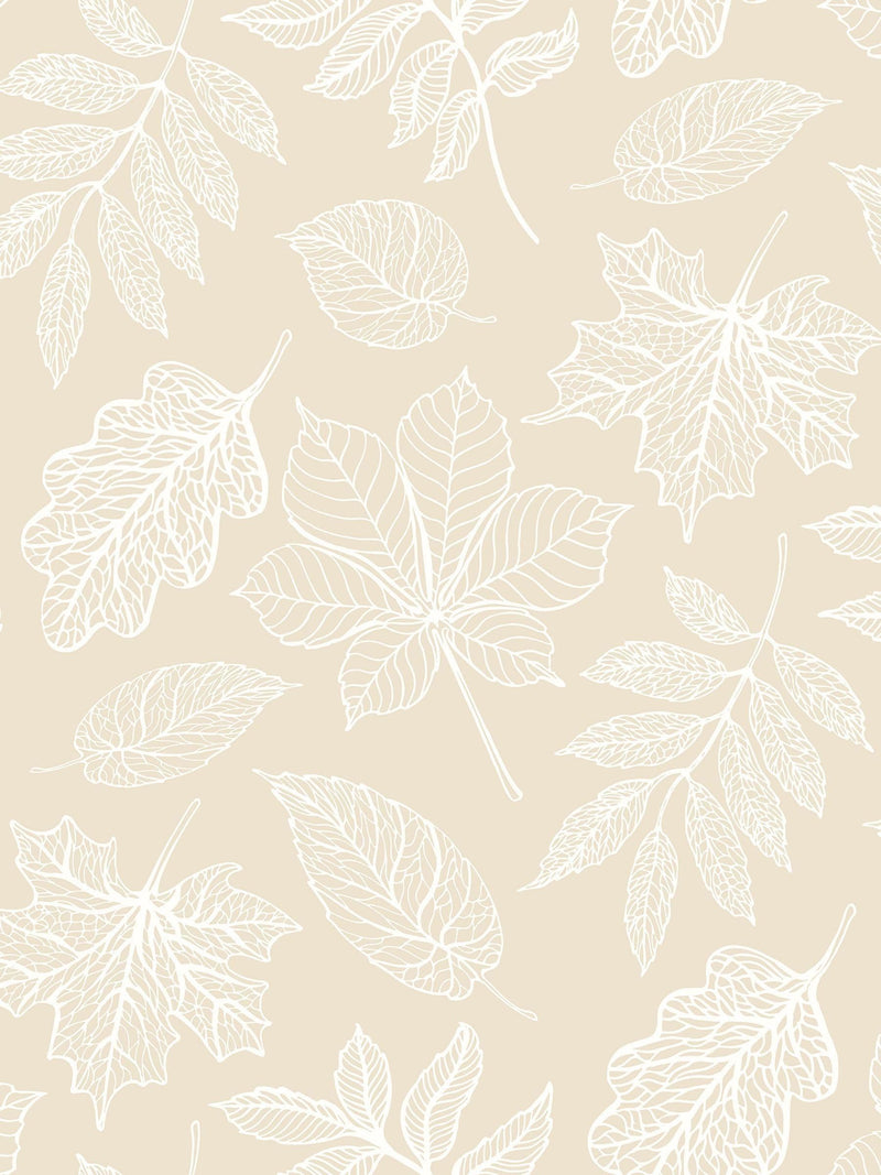 Hoopla Walls Dusty Sage Leaf Silhouette Wallpaper Sample (A4)