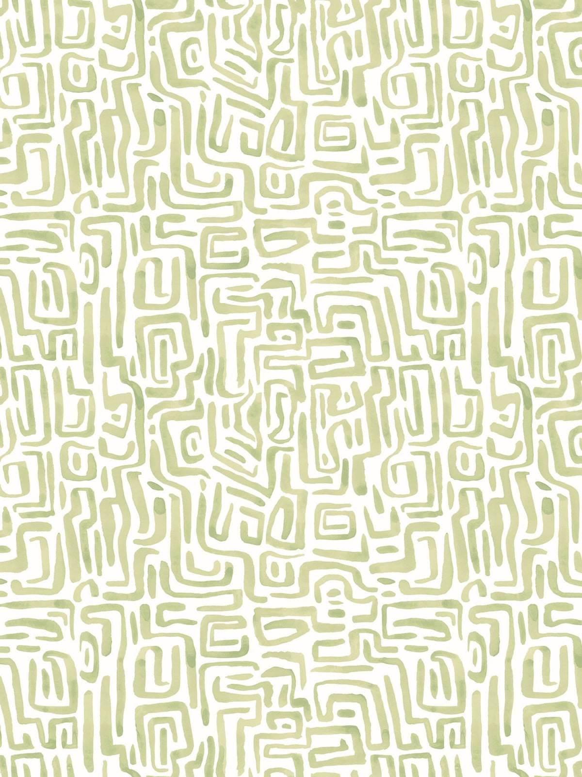 Hoopla Walls Olive Mix Maze Squiggle wallpaper A4 sample, imported from the UK