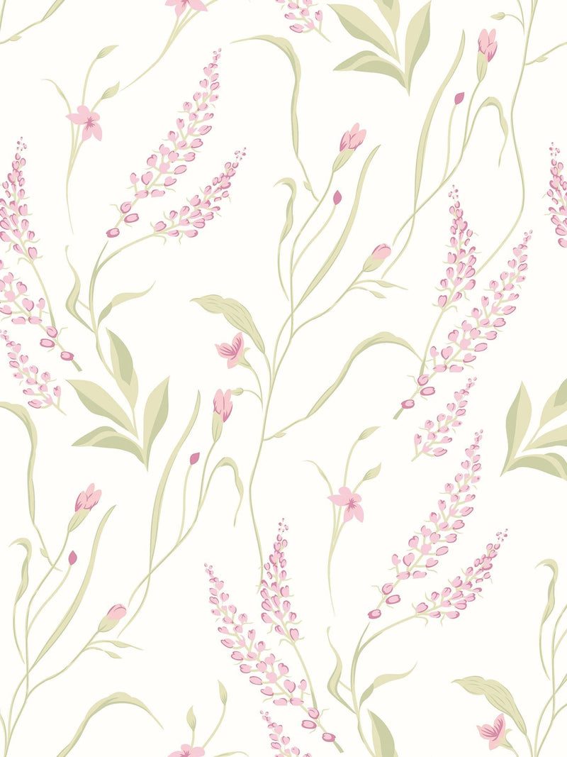 Hoopla Walls Soft Lavender Springtime Meadow Wallpaper A4 Sample