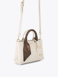 Carvela Mini Nina white leather tote bag, imported from the UK