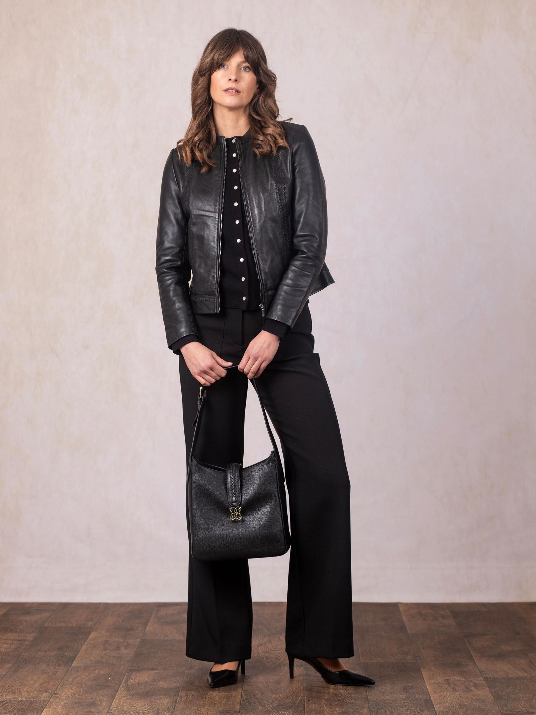 Lakeland Leather black Dalston shoulder bag, UK version