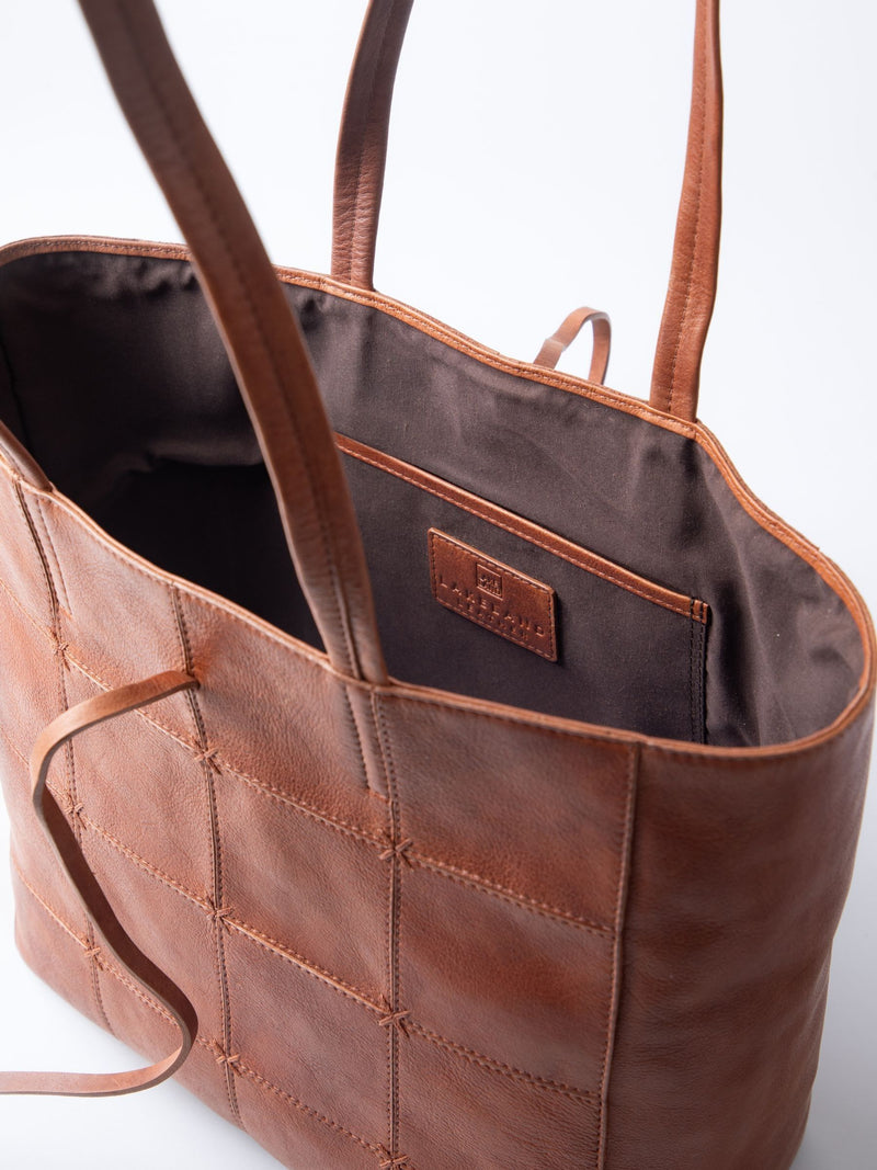 Lakeland Leather Brown Patterdale tote bag - British product