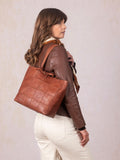 Lakeland Leather Brown Patterdale tote bag - British product