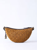 Lakeland Leather cognac Mirehouse suede sling bag, UK version
