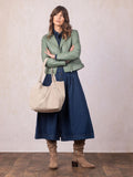 Lakeland Leather Santon suede tote bag nude, UK version