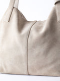 Lakeland Leather Santon suede tote bag nude, UK version