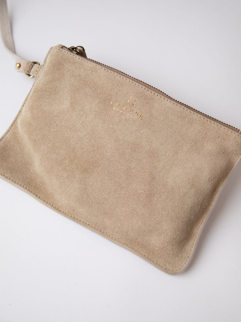 Lakeland Leather Santon suede tote bag nude, UK version