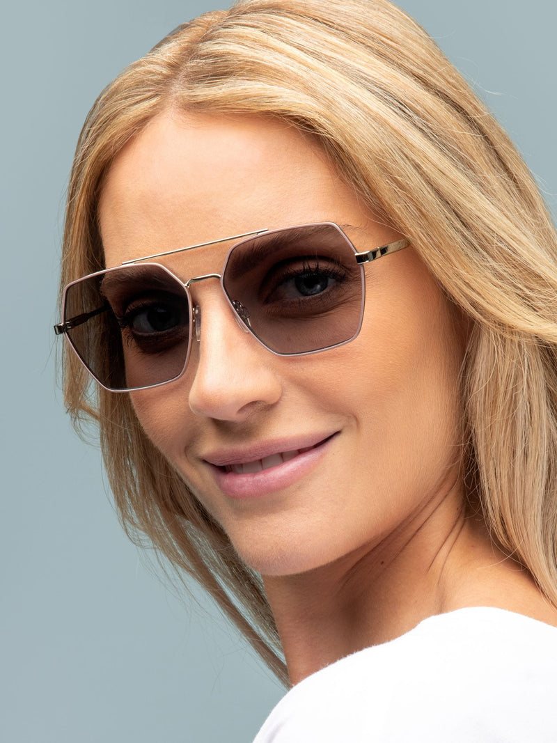 Laura Ashley silver rectangular sunglasses with metal frame (British brand)