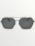 Laura Ashley silver rectangular sunglasses with metal frame (British brand)