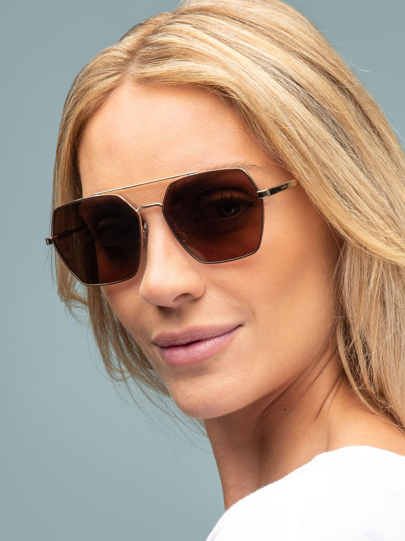 Laura Ashley Silver Rectangular Sunglasses