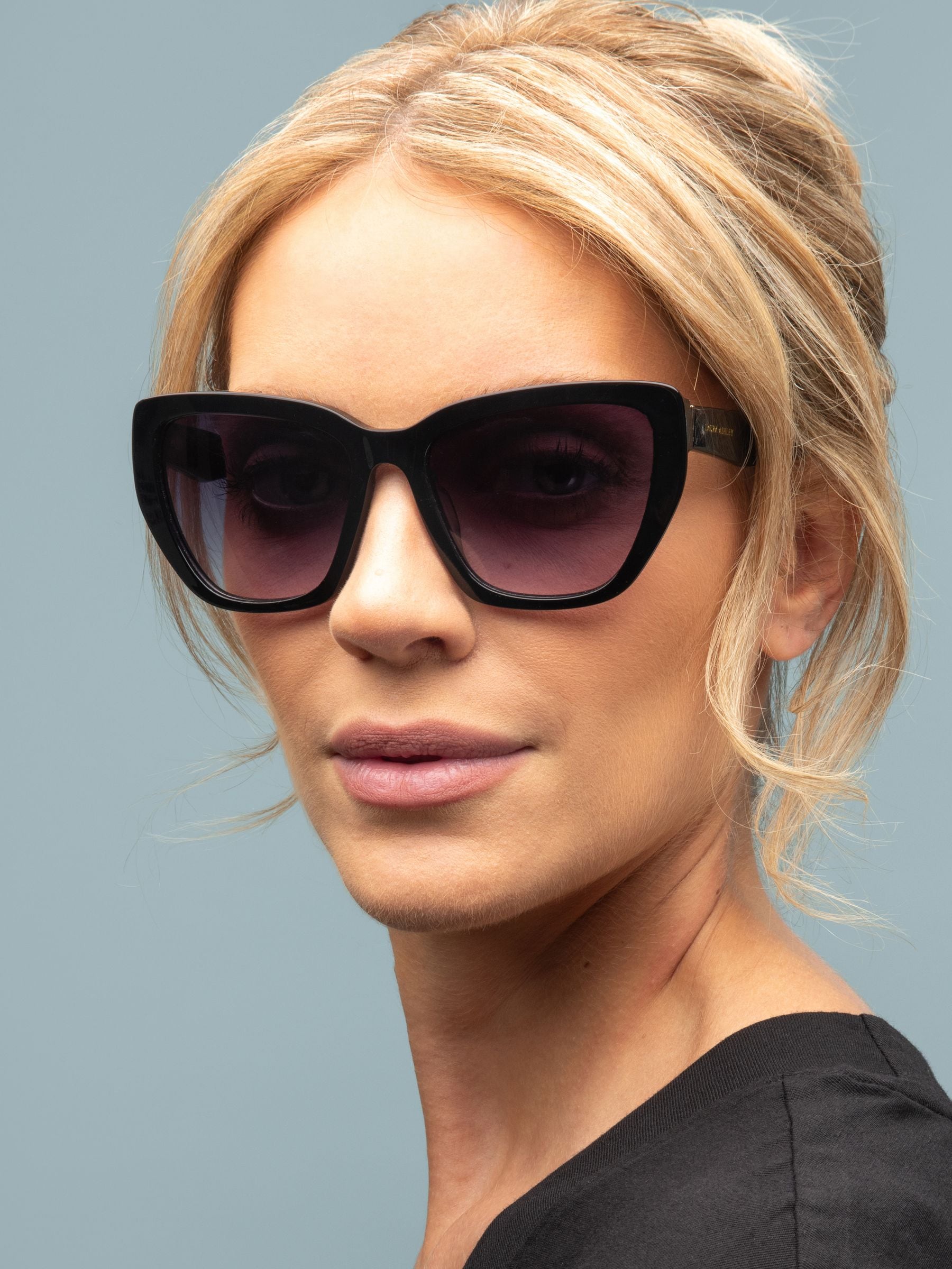 Laura Ashley black geometric sunglasses - British product