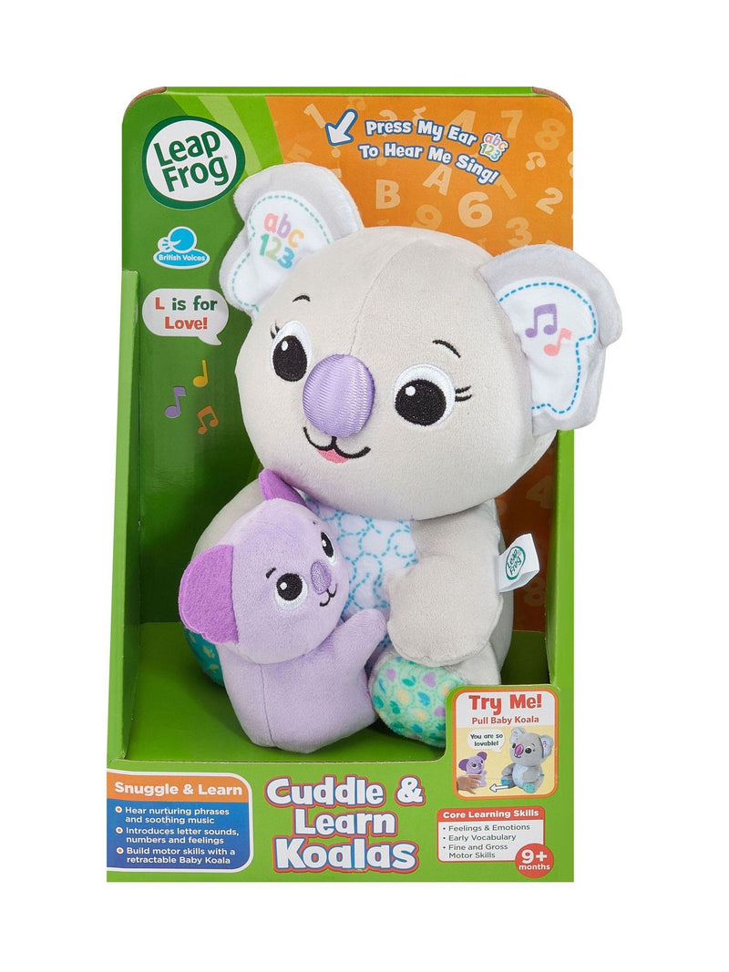 Leapfrog Cuddle & Learn Koalas plush toy, imported from the UK