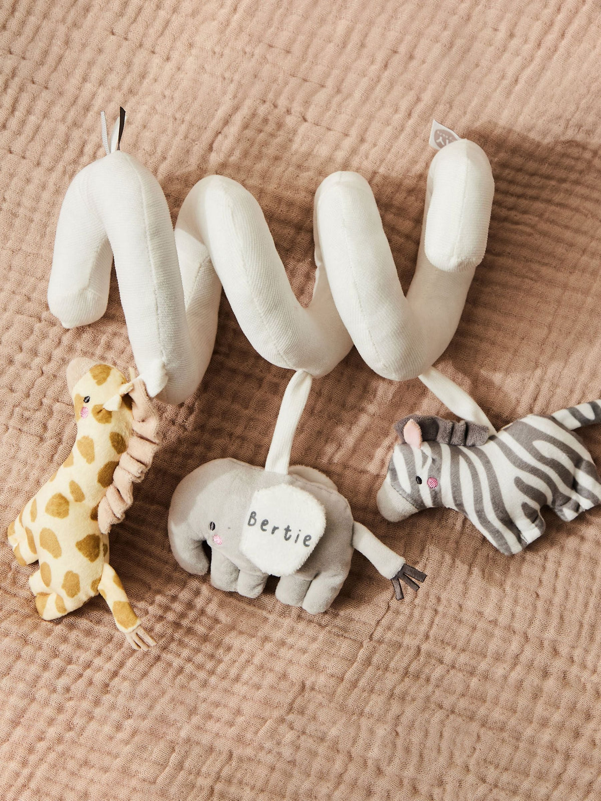 My 1st Years personalised safari animal spiral toy, imported from the UK