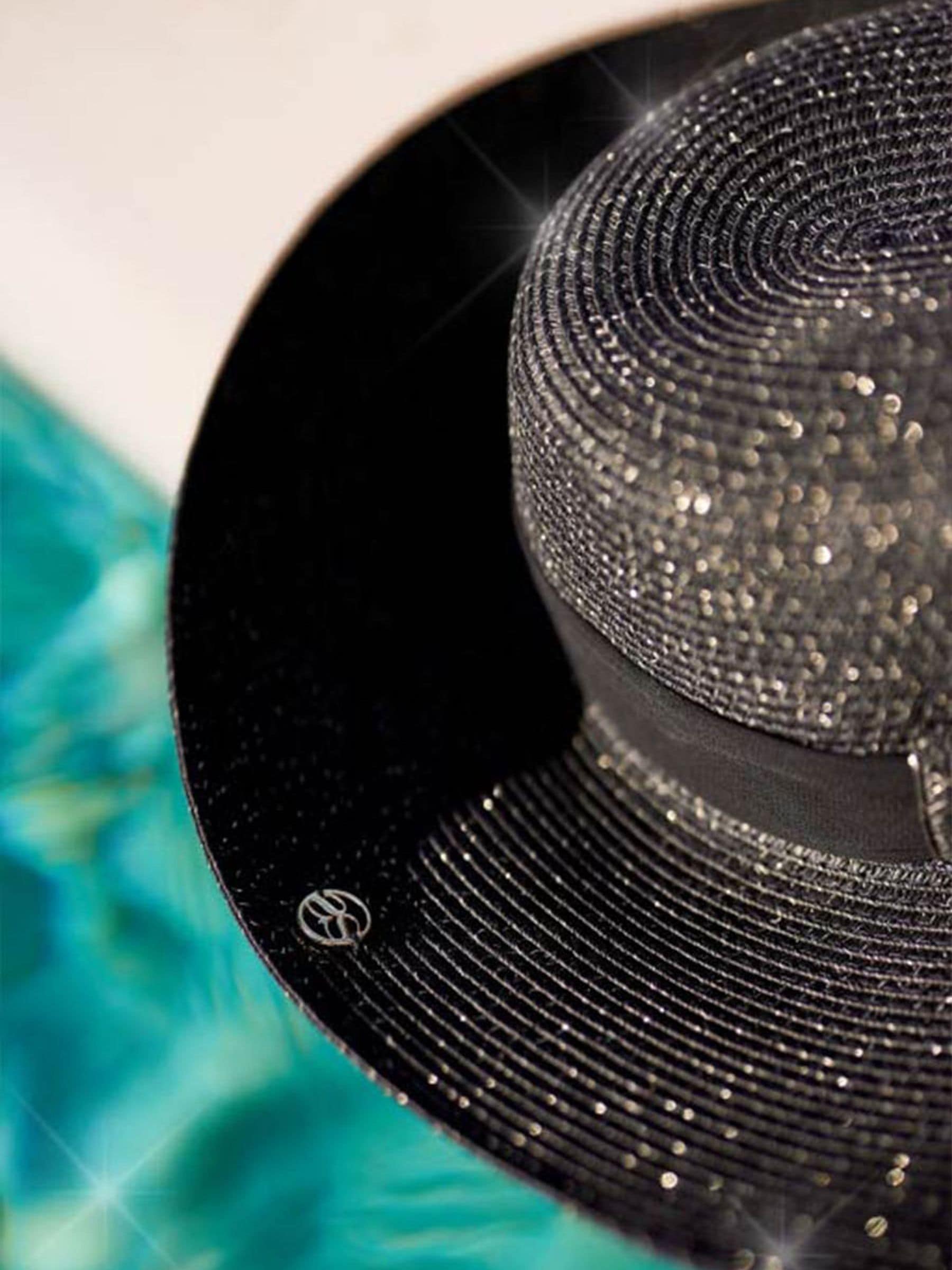 Seaspray black Juliet metallic sun hat (British brand)
