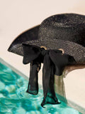 Seaspray black Juliet metallic sun hat (British brand)