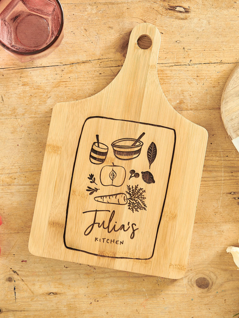No Ordinary Gift personalised bamboo chopping board 31.5cm - British product