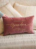 No Ordinary Gift personalised velvet cushion for Mother's Day - British product