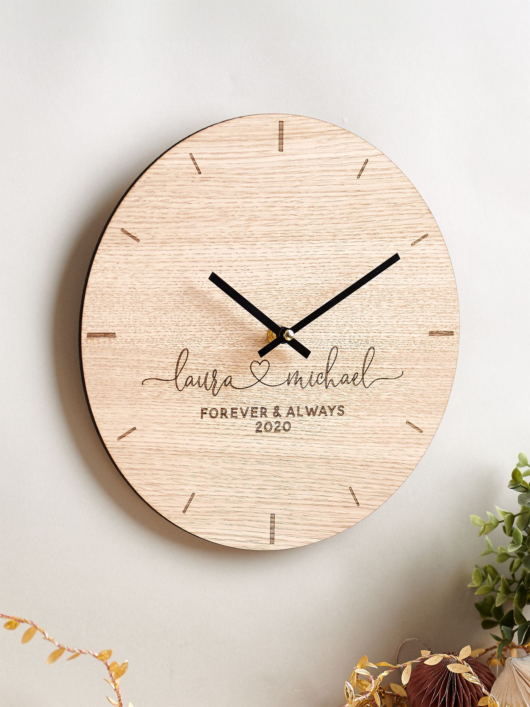 No Ordinary Gift personalised couples clock 27cm (British brand)