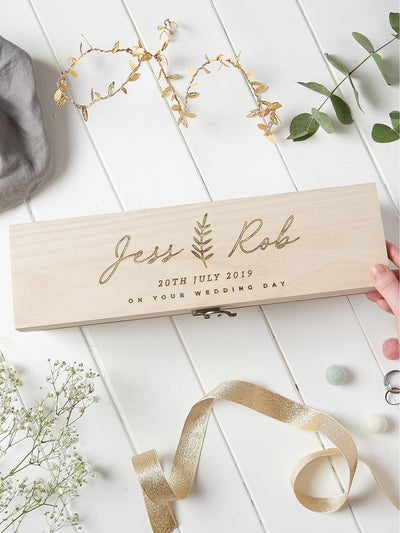 Next No Ordinary Gift Personalised Wedding Wine Box 35x10x10cm- Buy online at McGrocer