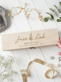 No Ordinary Gift personalised wooden wine box 35x10x10cm, imported from the UK