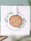No Ordinary Gift personalised tree slice timeline card 15 cm - British product