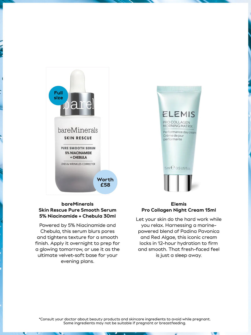 After Hours Skincare Beauty Box by Elemis and bareMinerals, UK version