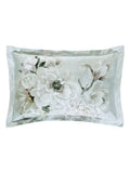 Designers Guild platinum silver Fleur Blanche pillowcase set, imported from the UK