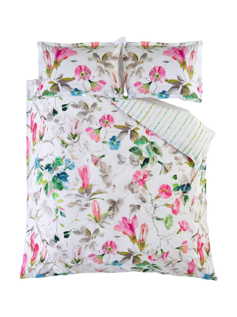 Designers Guild fuchsia pink Japanese magnolia pillowcases set (British brand)