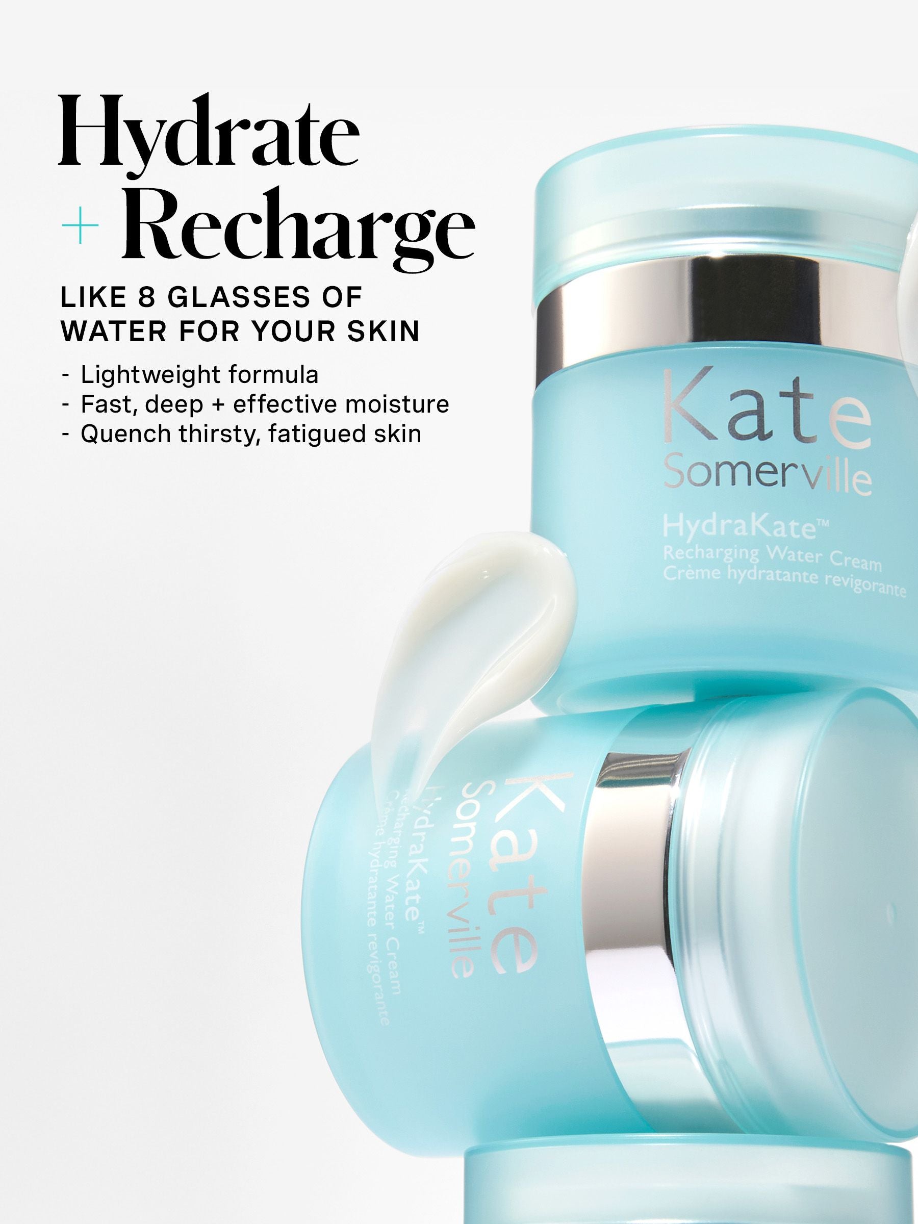 Kate Somerville HydraKate Recharging Water Cream 50ml, imported from the UK